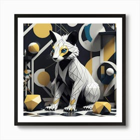 Geometric Fox 2 Art Print