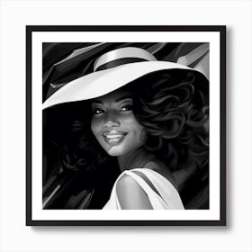 Black And White Portrait 6 Art Print