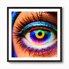 I Put An Eye On You Serie, Rainbow Eye Art Print