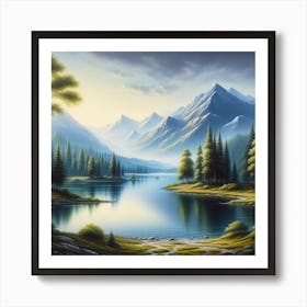 Mountain Lake 1 Art Print