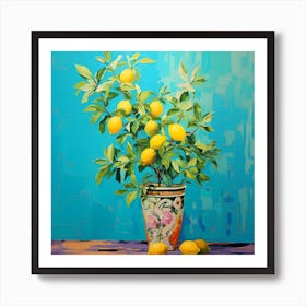 Finfondler Fauvism Painted Lemon Tree Colour Sage Background 24d3a3bd Fb6b 4b44 80e7 Dbb1d8af0385 Art Print