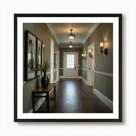 Hallway Stock Videos & Royalty-Free Footage 5 Art Print