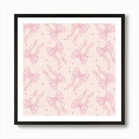 Pink Bows Art Print