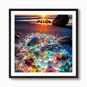 Sea Glass Painting Art Print