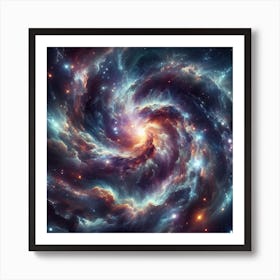 A mesmerizing and otherworldly galaxy filled with stars and nebulas.3 Art Print