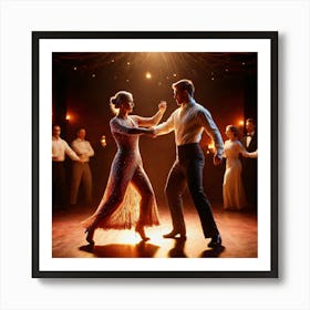 Couple Dancing Art Print