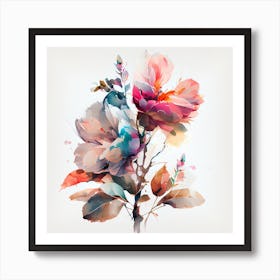 Watercolor Flower Abstract 11 Art Print