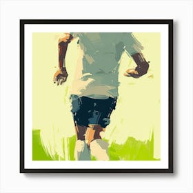 Soccer Player Kicking The Ball 6 Art Print