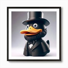 Duck In Top Hat 3 Art Print