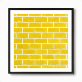 Yellow Brick Wall Art Print