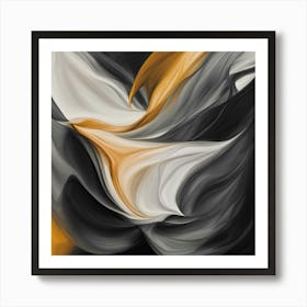 Black and White Abstract Art 117 Art Print