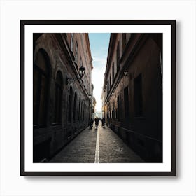 Street Scene In Slovakia Art Print