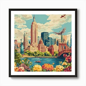 New York City Skyline Art Art Print