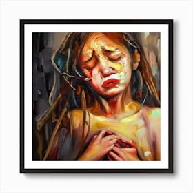 Sad Girl Art Print