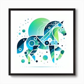 Geometric Art Horse 3 Art Print