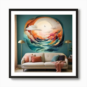 Ocean Wave Wall Mural Art Print