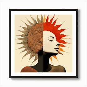 Sun And Woman Art Print