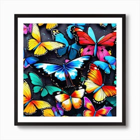 Colorful Butterflies 32 Art Print