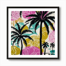 Tropical Palm Tree Composition Art Print