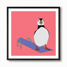 Diving Puffin Art Print