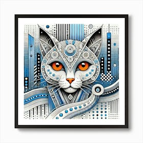 Coalwhisk City Cat Art Print