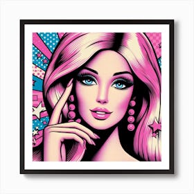 Barbie Pop Art Art Print