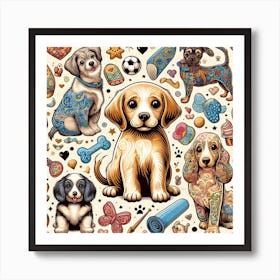 PUPPY STAR Art Print