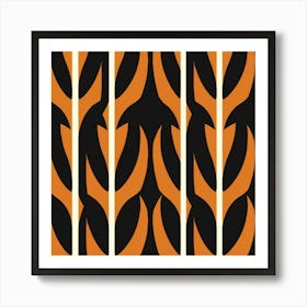 Orange Leaves Art Print