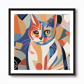 Matisse Style Abstract Cat Painting Art Print