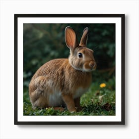 Rabbit In The Grass Art Print