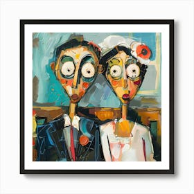 Whimsical Duality: An Ode to Eccentric Love Art Print