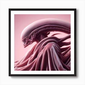 Alien Portrait Pink 13 Art Print