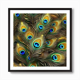 Peacock Feathers 6 Art Print