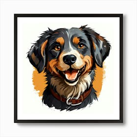 Vector Canine Pet Animal Dog Puppy Fur Tail Snout Breed Domesticated Furry Companion Lo (1) 2 Art Print