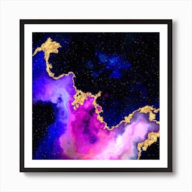 100 Nebulas in Space with Stars Abstract n.073 Art Print