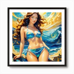 Sexy Girl In Bikinifui Art Print