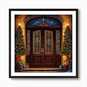 Christmas Door 81 Art Print