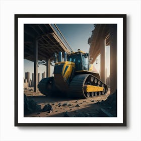 Buldozer Building (46) Art Print