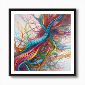Colorful Wires 4 Art Print