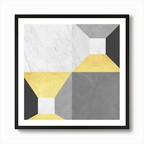 Gray and gold textures 5 Art Print