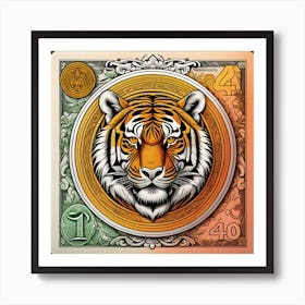 Vintage Lion Motif Art Print Art Print