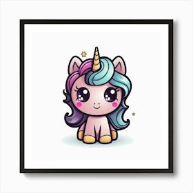 Cute Unicorn 633 Art Print