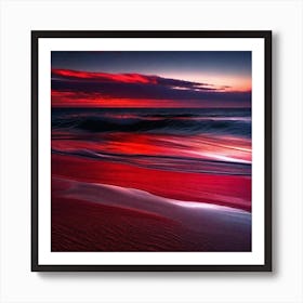 Sunset On The Beach 505 Art Print