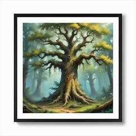 Fantasy Tree In The Forest Art Print 2 Art Print