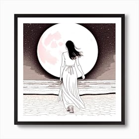 Moonlight Walk 55 Art Print