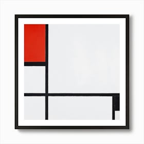 Red Squares Art Print