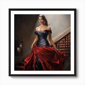 Lady In Black Art Print