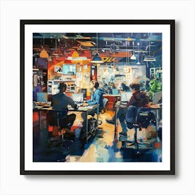 A Startup Incubator Oil Painting Illustration 1718666902 1 Art Print