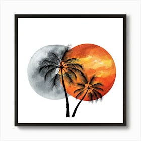 SunMoon Wall Art Art Print