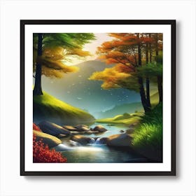 Landscape Painting 104 Art Print